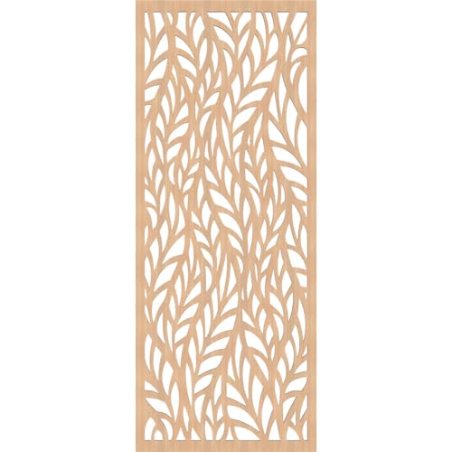 Image of Ortonville Decorative Pierced Fretwork Wood Wall Panels, 15 3 /8 inchW x 39 3 /8 inchH x 1 /4 inchT, Hickory