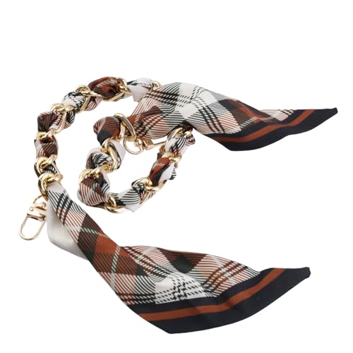 Image of Silk Scarf Purse Chain Strap Handbag Handle Replacement Elegant Bag Decoration for Ladies Bag