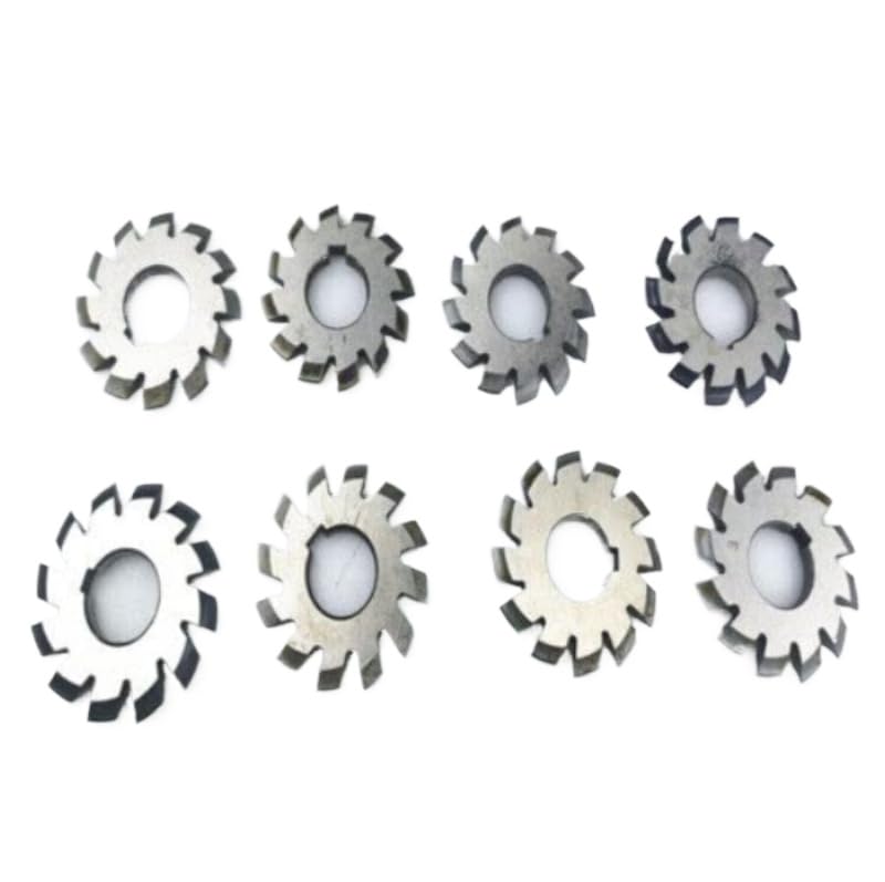 8Pcs/Set HSS M1.5 Bevel Involute Gear Cutter Module 1.5 Bore 22mm 20°Degree #1-8