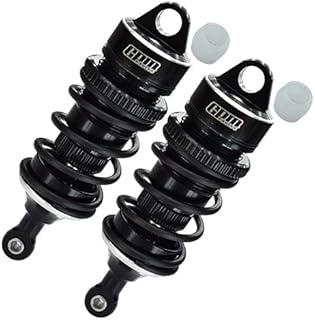 Aluminum 6061-T6 Front Adjustable Spring Dampers 78mm With 6mm Shaft For Arrma 1:7 LIMITLESS V2-ARA7116V2 / INFRACTION V2 6S-ARA7615V2 / INFRACTION 6S-ARA109001 / LIMITLESS ALL-ROAD-ARA109011 - Black