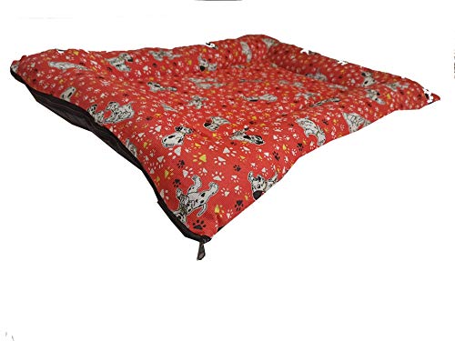 Caminha/Colchão Impermeável de Cachorro e Gato OnPets Cama Pet Extra Grande em Tecido cor Azul Poa G