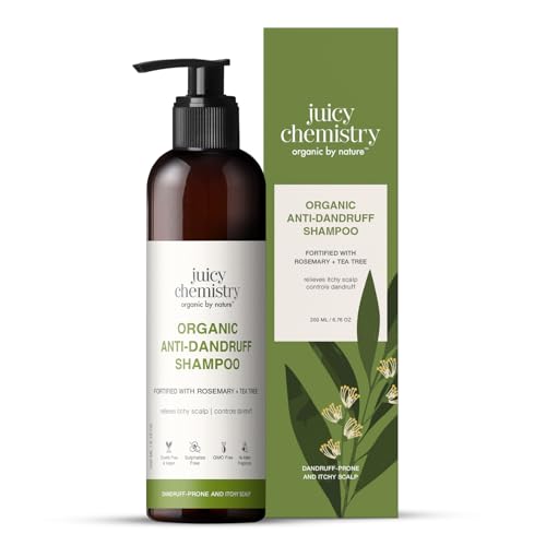 Juicy Chemistry Anti-Dandruff Shampoo, 200 ml | Fortified with Ba...