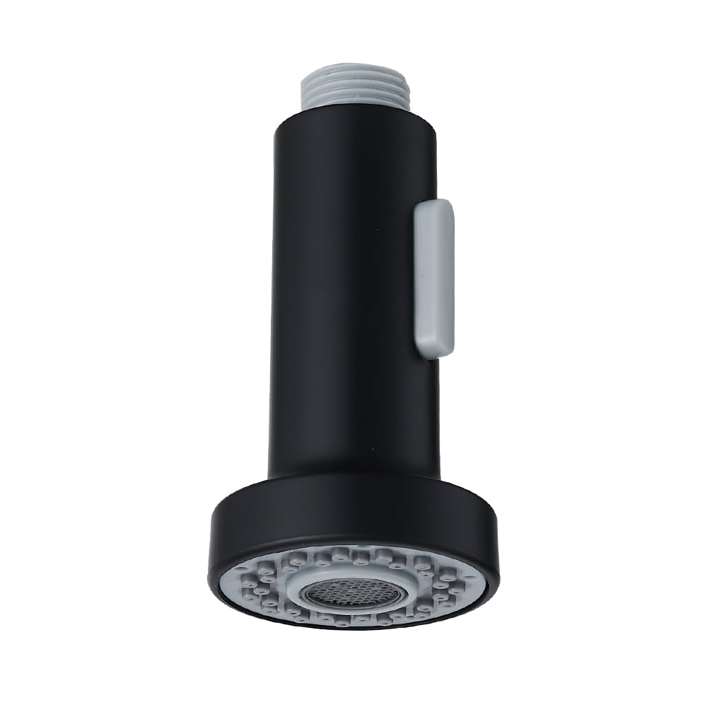 Haiba Replacement Kitchen Tap Pull Out Spray Shower Head 2 Function, Universal G 1/2-inch, Black, ABS Plastic