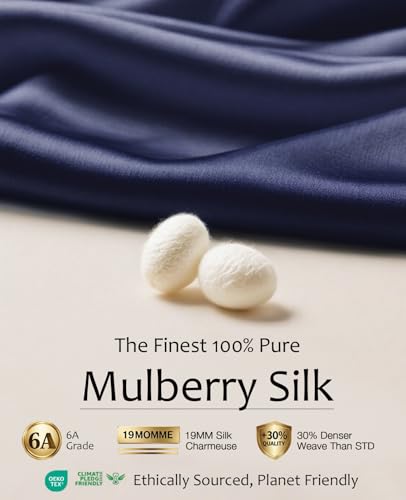 Image of MANSPHIL 100% Real Mulberry Silk Pocket Square for Men, 11x11 Inch Solid Handkerchiefs, Multi Colors