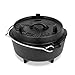 Produktbild Petromax Feuertopf ft3 - Dutch Oven aus Gusseisen für Kochen und Backen - mit Deckel, Henkel und Standfüßen - Gerichte für 1 bis 3 Personen - 1,6 l