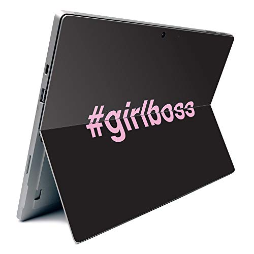 Image of MightySkins Carbon Fiber Skin for Microsoft Surface Pro 7 - Girl Boss | Textured Carbon Fiber Finish | Easy to Apply, Remove, and Change Styles | Made in The USA