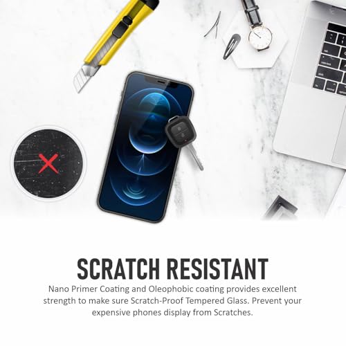 Image of SupCares Privacy Tempered Glass for iPhone 12 Pro Max (6.7 Inch) With Installation Kit | Military-Grade Gorilla Screen Protector | Edge to Edge Coverage | Black