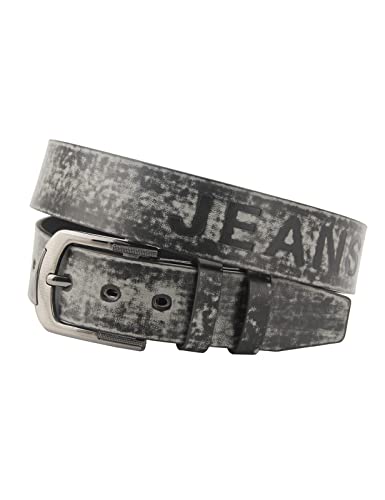 URAMAN Mens Casual belts for Jeans Western Cowboy Country Embossed Leather Belt Fashion Gradient Black