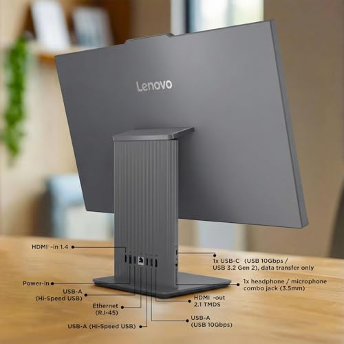 Image of Lenovo IdeaCentre AIO Gen 9 27 inch QHD 2.5K+ 100Hz Touchscreen All-in-One Desktop, 8-Core i5-13420H, 16GB DDR5, 1TB SSD, Webcam, Wireless KB & M, Win11 Home, Bundle with ADATA 64GB USB Flash Drive