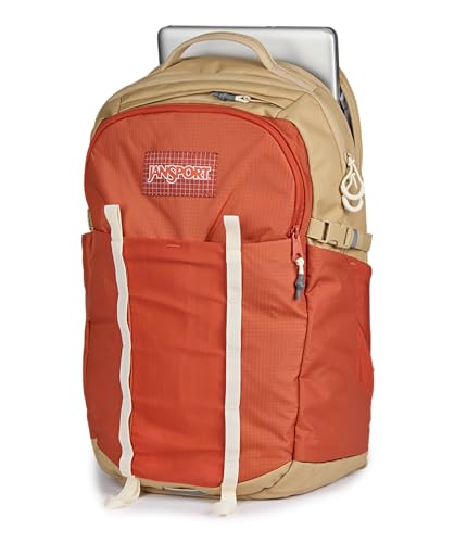 Image of JanSport 34L All Around Pack - 15 inch Laptop Sleeve, Dune Red | Versatile Rucksack w /Hydration Sleeve, Reflective Accents & Safety Whistle