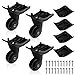 TOTSUN Luggage Replacement Wheel Set Suitcase Castors Suitcase wheels Spare castors Luggage case 2 Pair for trolley Spare castors Samsonite suitcase 49mm with screws Repair Element(W149)