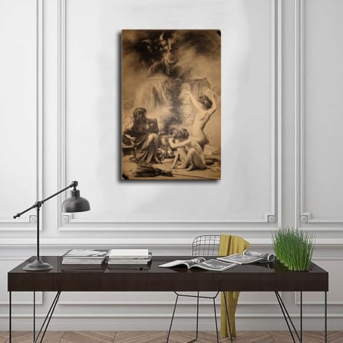 Witches Going to Sabbath 1910 tableau sorcières déco murale - 3