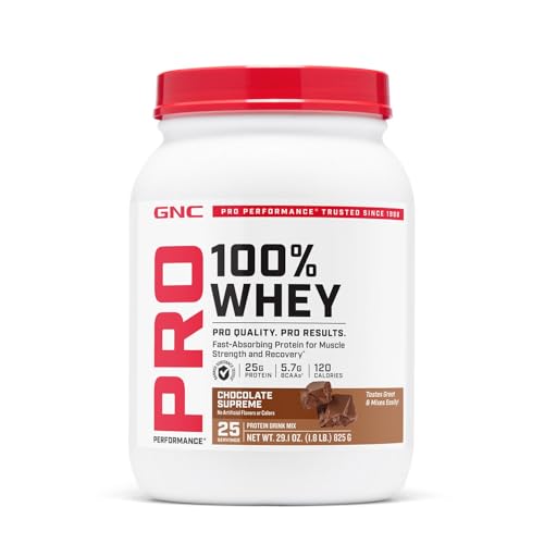 GNC Pro Performance 100% Whey Protein Powder 2.0, Fast Absorbing for Muscle...