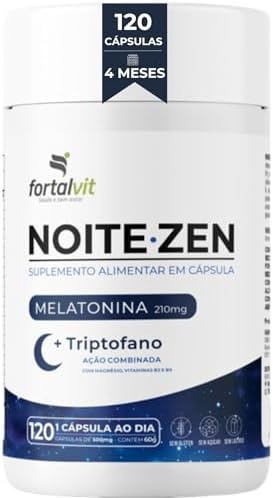 NOITE.ZEN Melatonina 0,21 mg, L-Triptofano, Magnésio, Vitaminas B...
