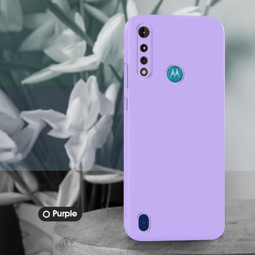 Image of Back Cover for Motorola Moto G8 Power Lite 4G | Full Camera Protection | Premium Liquid Silicon Case | Flexible Bumper Case for Motorola Moto G8 Power Lite 4G (Purple)