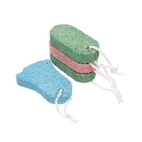 FRCOLOR 足用 やすり 軽石製 足裏リムーバー 手持ちペディファイル ポータブルフットケアツール 自宅用 男女兼用 4個入り 色とスタイル指定不可