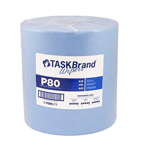 TaskBrand N-P080JPB Hospeco Premium Series Heavy Duty Wipers, Jumbo Roll, 12" X 13", Blue (475/RL) image 2