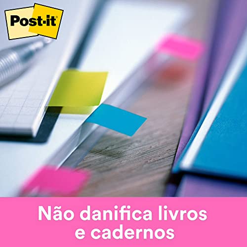 Post-it, 3M, Marcador de Página Adesivo, Flags Setas, Cores Neon, 11,9mm x 43,2mm, 100 folhas
