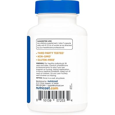 Nutricost Biotin (Vitamin B7) 10,000mcg (10mg), 120 Capsules - Vegan, Gluten Free, Non-GMO