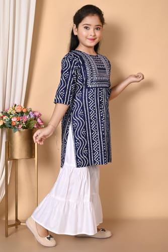 Image of Indian Traditional Dress for Baby Girl Kids Kurti and Sharara