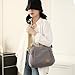 Sunshinejing Women's Canvas Purse Small Shoulder Tote Work Crossbody Bag Multi-pocket Handbag (Grey)