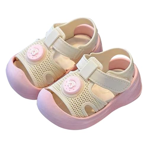 Baby Infant Soft Rubber Shoes Leather Hollow Non Slip Water Shoes Toddler Breathable Comfy Lightweight Strap Sneakers