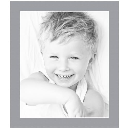 15x18 Silver/Silver Custom Mat for Picture Frame with 11x14 Opening Size (Mat Only, Frame NOT Included) - 1 Pack
