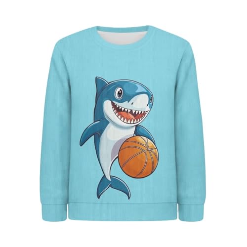 Girls Boys Crewneck Long Sleeve Sweatshirt Soft Pullover Tops Trendy 2XS-XL