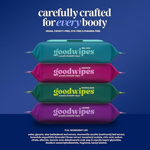 Image of goodwipes Flushable Wipes - Cedar, 418 Wipes (8 Pack + 1 Travel Pack)