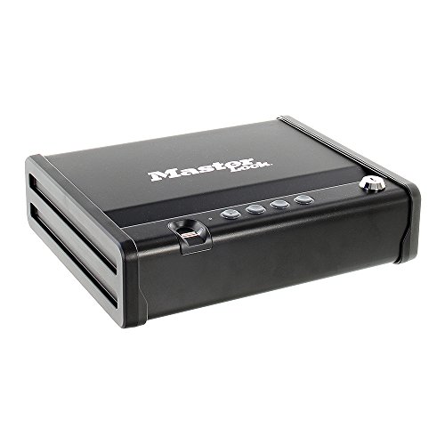 Preisvergleich Produktbild Rottner Pistolenkassette Gunmaster mit Fingerscan, Tastenkombination oder Hauptschlüssel Bodenverankerung Fingerprint Waffenkassette Tresor für Pistolen
