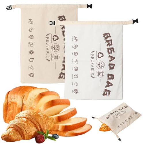 Bolsas de pan para panes caseros, bolsas de pan reutilizables con cordón, bolsas de pan para masa madre, bolsa de almacenamiento de masa madre, bolsas de lino de grado alimenticio para almacenamiento