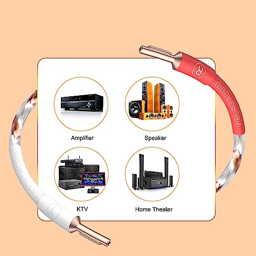 Cable de altavoz de cobre puro Viborg VS903 plano de 17AWG con conectores VB401 de 2 metros 2