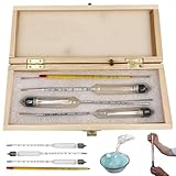 Alkohol Hydrometer 3PCS 0-100 Proof Alkoholtester Genauige Absolventen Alkoholmesser mit Thermometer und Holzkiste, Hydrometer für Wein, Bier, Apfelwein, Proofing, Destillieren