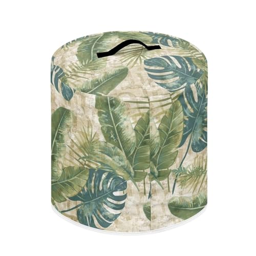 Image of Cozeyat Tropical Palm Pressure Cooker Air Fryer Cover,Round Pressure Cooker Dust Cover,Protective Cover with Pocket Kitchen Appliances for Electric Pressure Cooker Air Fryer Rice Cooker Steamer