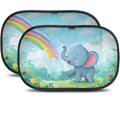 Image of CARAMAZ Car Window Shade for Baby with Certified UV-Protection 2 Pack - 20"x12"