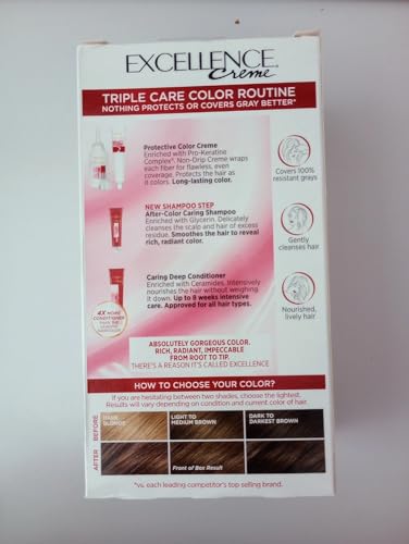 Image of L'Oreal Paris Excellence Creme Haircolor, Medium Golden Brown [5G] 1 ea (Pack of 2)