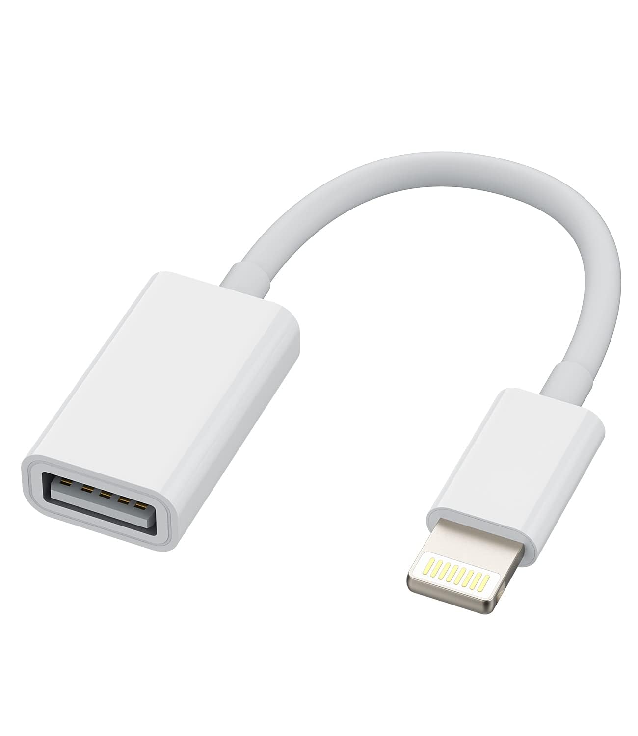Adattatore da Lightning a USB Cavo OTG per Apple iPhone 14 13 12 11 Pro Max 7 8 Plus X SE XS XR Per iPad Air Chiavetta Scaricare Foto Mouse Lettore Schede Accessori Card Reader Jack Sdoppiatore