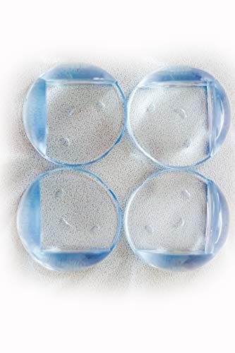 Kit 4 Protetores de Quina Arredondados, Kababy, Transparente, Kababy, Transparente