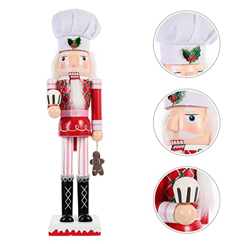 ABOOFAN Decoração de Natal Quebra-Nozes, Boneco de Soldado Tradicional de Madeira