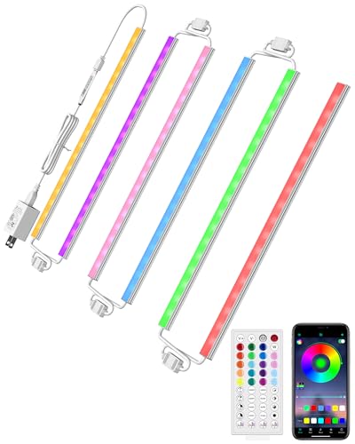 Image of ASOKO 300 Lumens RGB Under Cabinet Light Plug in, 6 Pack 12 inch Linkable