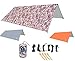 LONE WOLF 10.5' x 10.5' Lightweight Hammock Rain Fly Tent Tarp Water Proof Camping Shelter RIPSTOP Material UV Protection Sand Resistant Beach Blanket Essential Survival Gear (Desert Storm Camo)