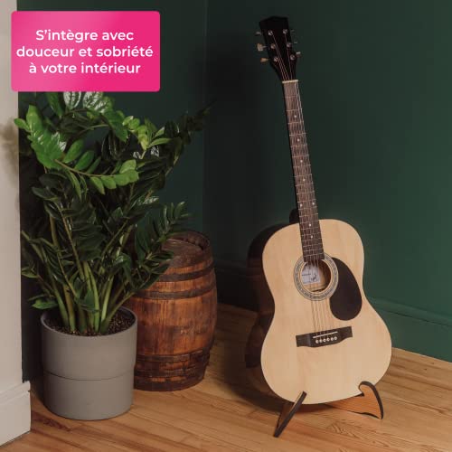Support guitare en bois d’hévéa Mindozik™️ pour guitare acoustique (classique ou folk) – Superbe porte guitare / Pied de… - Les Beatles, Paul McCartney, John Lennon, RIngo Starr, George Harrison Support guitare en bois d’hévéa Mindozik™️ pour guitare acoustique (classique ou folk) - Superbe porte guitare / Pied de… – Image 5