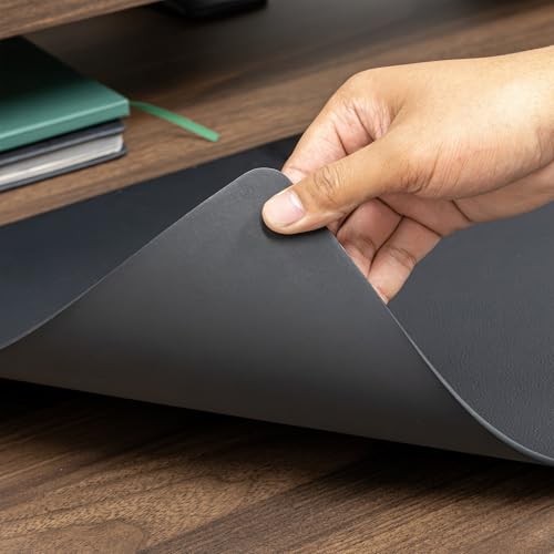 Desky Leather Desk Mat pad para escritorio negro 23.6 x 13.8 miniatura 6