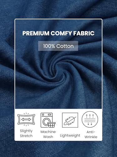 Image of GRECIILOOKS Men's Full Sleeve Regular Fit Casual Denim Shirt | Cotton Shirts for Man |Stylish Trendy Shirt for Men