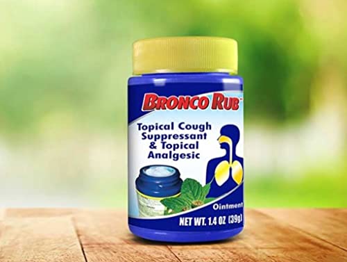 Broncolin Rub Topical Cough Suppressant And Analgesic, Assists With The Symptoms Caused By Flu Or Allergies, Helps Relieve Pain In Muscles And Joints, Ointment, 2-Pack Of 1.4 Oz, 2 Jars #TOP2