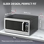 Toshiba ML-EM62P(SS) Large Countertop Microwave with Smart Sensor, 6 Menus, Auto Defrost, ECO Mode, Mute Option & 16.5" Position Memory Turntable, 2.2 Cu Ft, 1200W, Stainless Steel - Image 3