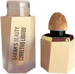 Corretivo Líquido tipo SheGlan super cobertura, com esponja para fácil aplicação. (4)