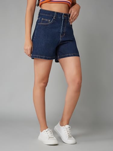 Image of Dolce Crudo Women's Flared High-Rise Stretchable Denim Maxi Skirt