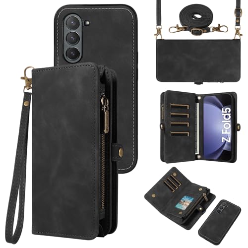 Coque Samsung Galaxy Z Fold 5 style portefeuille zippé pour vos déplacements et voyages