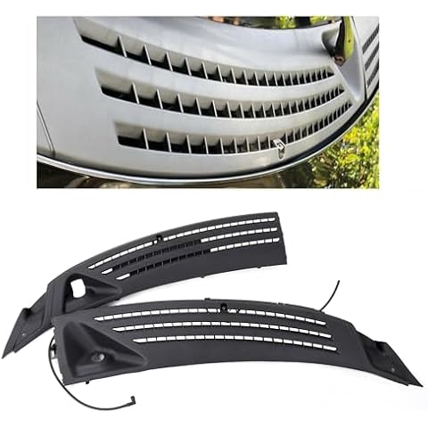 7BLACKSMITHS Windshield Wiper Cowl Cover Panel Compatible With 2004-2008 Ford F150 Outer Wiper Cowl Vent Grille Front Left & Right 2Pcs 4L3Z-15022A69-AA & 4L3Z-15022A68-BA Cover